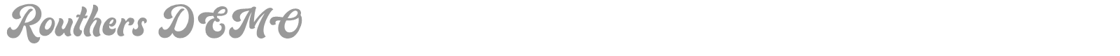 Routhers font preview
